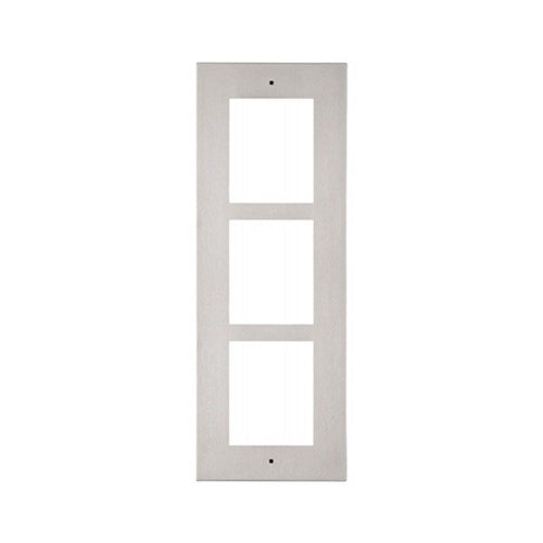 IP Verso Flush Mount Frame for Installation in Wall  3 Modules  Nickel  130 x 361 x 5m