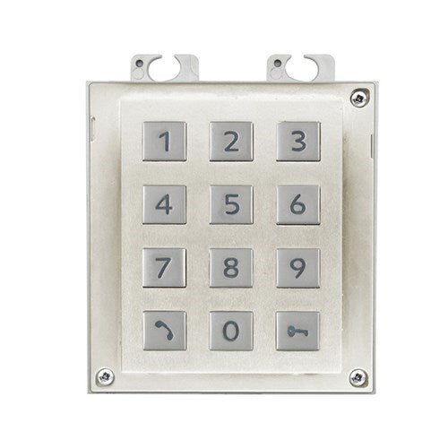 IP Verso Keypad Module  Nickel  12 Buttons  IP54  White LED