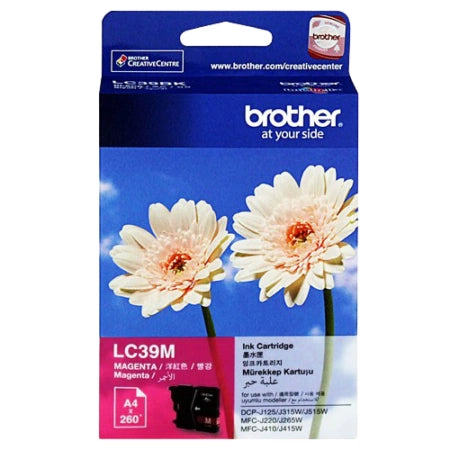 Genuine Brother LC39M Magenta Ink Cartridge 260 Print Yield