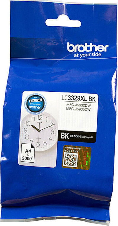 Genuine Brother LC3329XLBK Black Ink Cartridge 3,000 Page