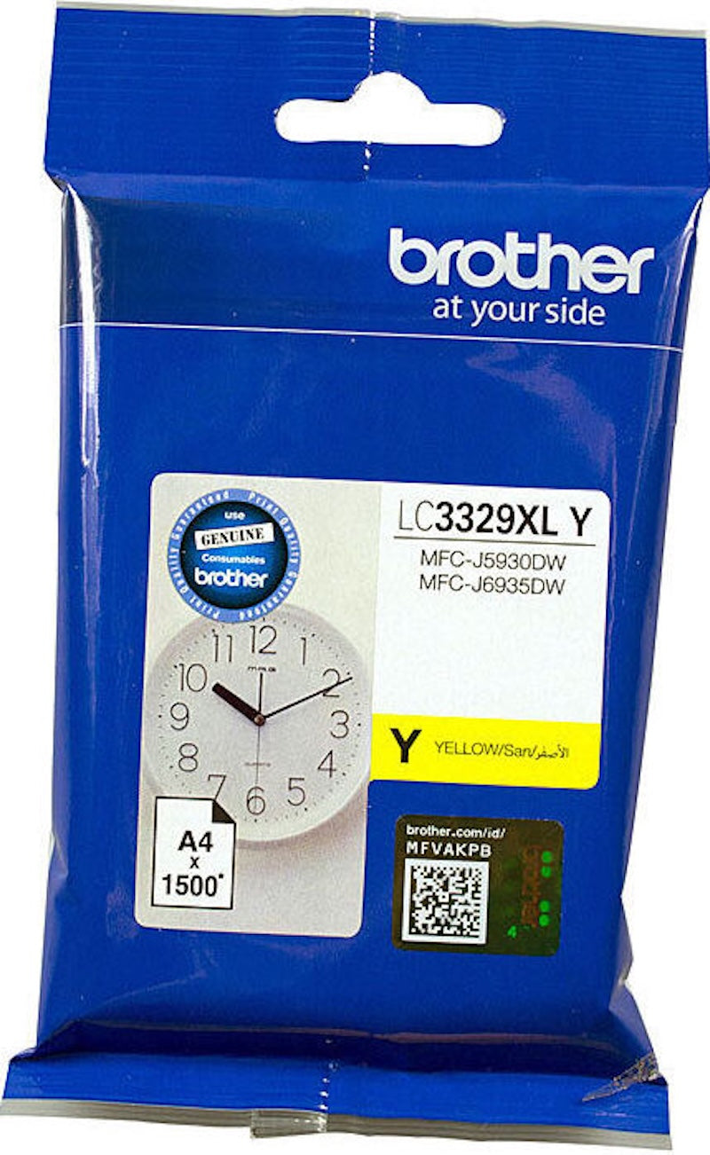 Genuine Brother LC3329XLY Yellow Ink Cartridge 1,500 Page