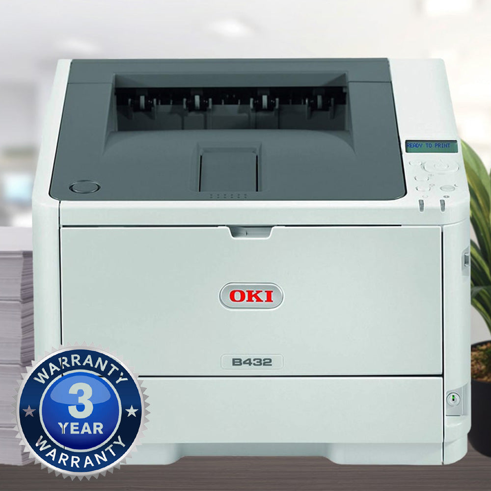 OKI B432DN Mono Laser Printer / Duplex / Network / 3-Year warranty Replaced by Oki  B433DN