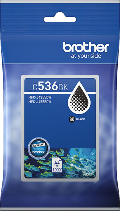 Genuine Brother LC-536BK Black Ink Cartridge 1,000 Print