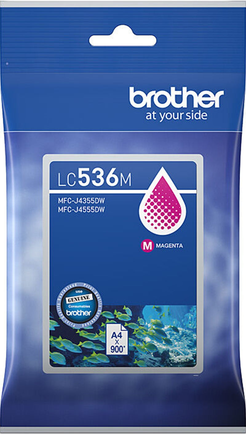 Genuine Brother LC-536M Magenta Ink Cartridge 900 Print