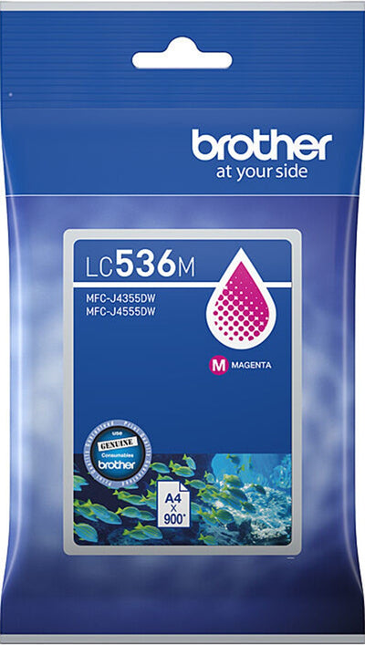 Genuine Brother LC-536M Magenta Ink Cartridge 900 Print