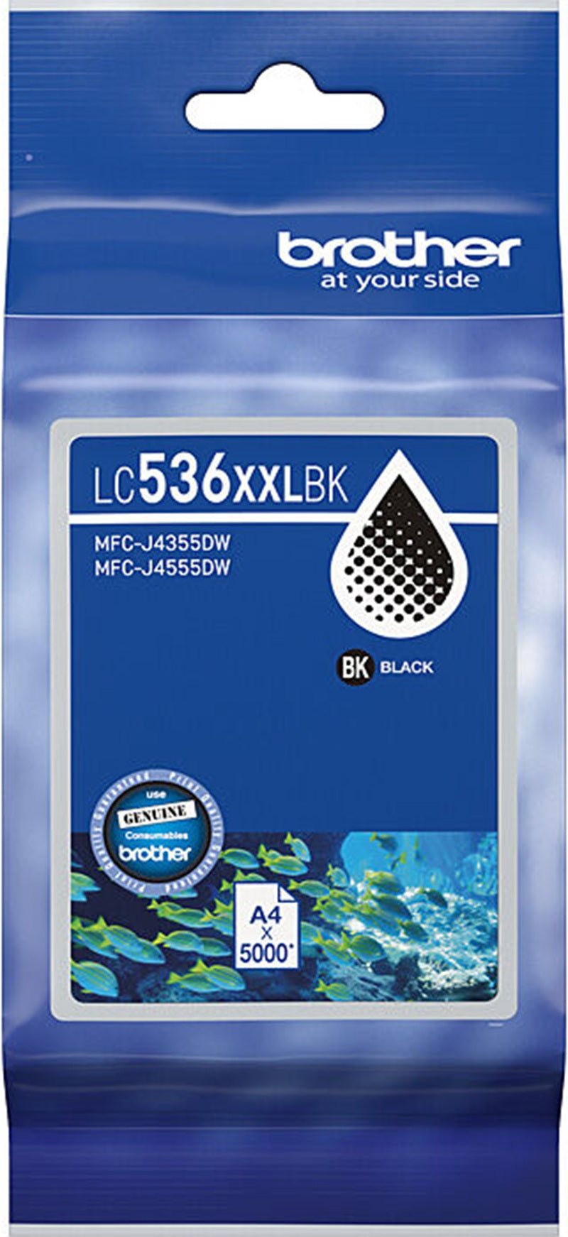 Genuine Brother LC-536XXLBK Black Super High Capacity Ink Cartridge 5,000 Print