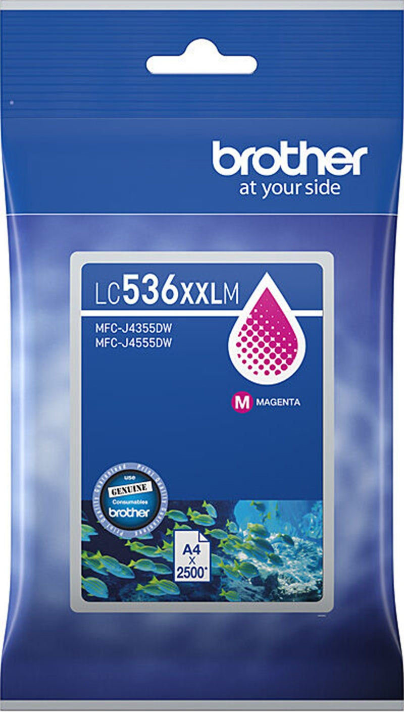 Genuine Brother LC-536XXLM Magenta Super High Capacity Ink Cartridge 2,500 Print