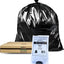 Carton of 100 240L Black Bin Liners Able 23micron (Medium Plastic Strength)