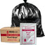 Carton of 250 Roll 82L Black Bin Liners - Able 20 micron (Medium Strength)