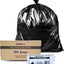 Carton 250pcs 73L Black Bin Liners 21 Micron (Able) MID RANGE THICKNESS