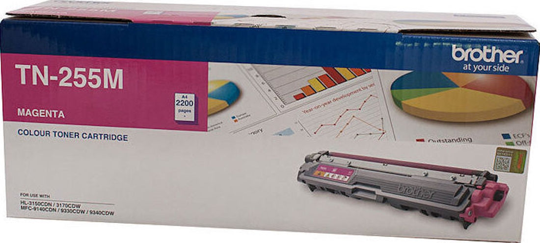 Genuine Brother TN255 Magenta Toner Cartridge 2,200 Page