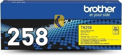 Genuine Brother TN258Y Yellow Toner Cartridge 1,000 Print