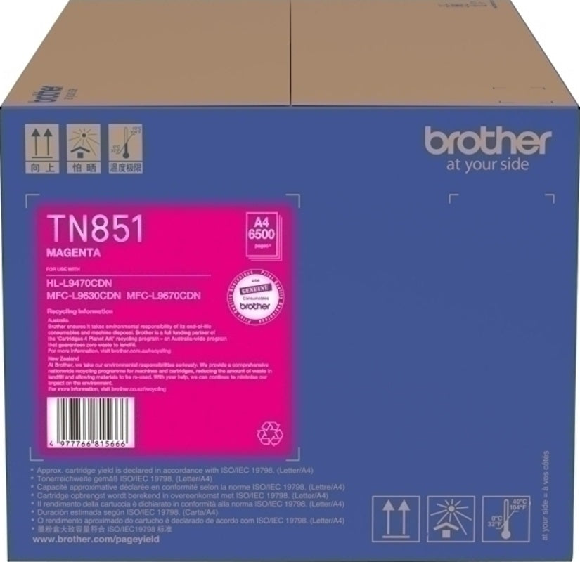 Genuine Brother TN851M Magenta Toner Cartridge 6,500 Print