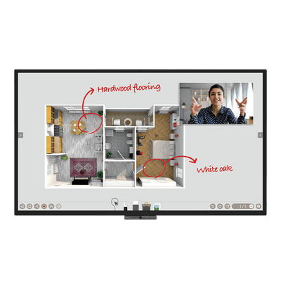 86" INTERACTIVE PANEL  CP8601K OS  UHD 3840X2160 WITH X-SIGN  DONGLE  OPS PC & WALL MOUNT