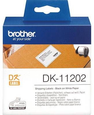 Genuine Brother DK-11202 black on white thermal die-cut label roll 300/roll 62x100m
