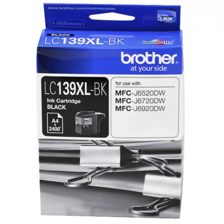 Genuine Brother LC-139XLBK Black Ink Cartridge 2.4K Print Yield