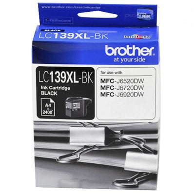 Genuine Brother LC-139XLBK Black Ink Cartridge 2.4K Print Yield