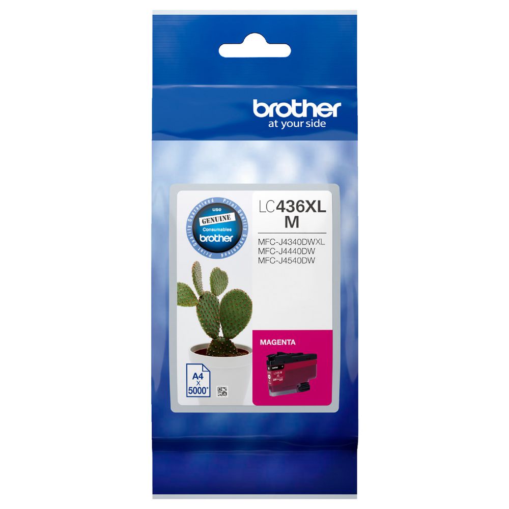 Genuine Brother LC-436XLM Magenta High Capacity Ink Cartridge 5,000 Print Yield