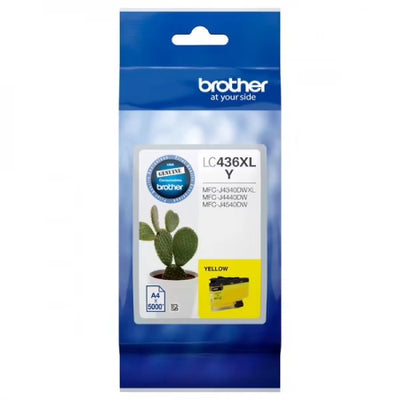Genuine Brother LC-436XLY Yellow High Capacity Ink Cartridge 5,000 Print Yield