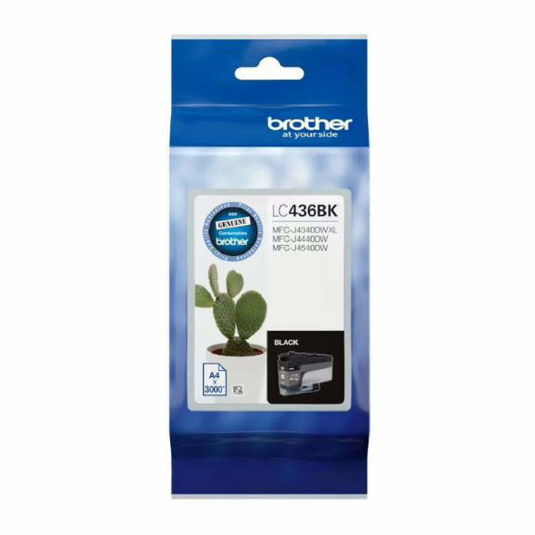 Genuine Brother LC-436BK Black Ink Cartridge 3,000 Print Yield