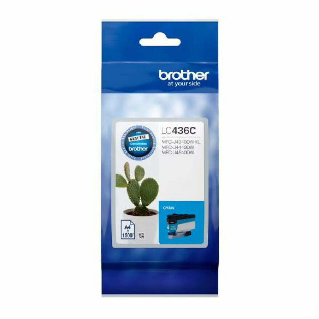 Genuine Brother LC-436C Cyan Ink Cartridge 1,500 Print Yield