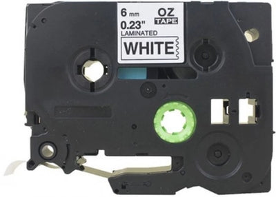 Brother TZe-211 Labelling Tape Black on White 6mm x 8m Compatible