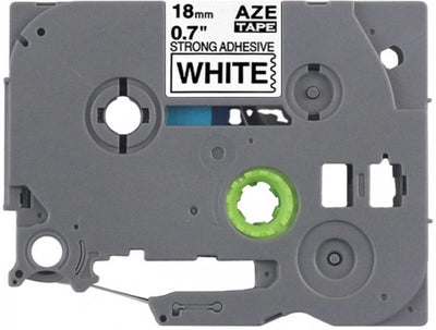 Brother TZe-S241 Strong Fix Labelling Tape Black on White 18mm x 8m Compatible