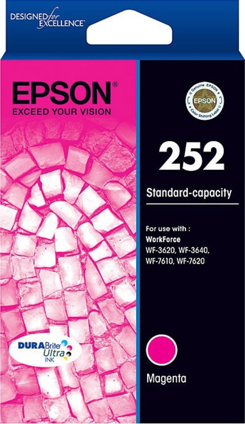 Genuine Epson 252 C13T252392 Magenta Ink Cartridge 300 Page