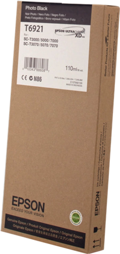 Epson C13T692100 Genuine UltraChrome XD Photo Black Pigment Ink Cartridge 110ml