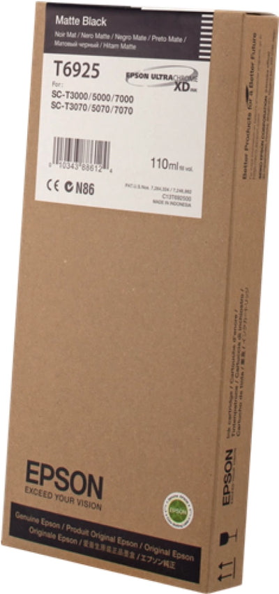 Epson C13T692500 Genuine UltraChrome XD Matte Black Pigment Ink Cartridge 110ml