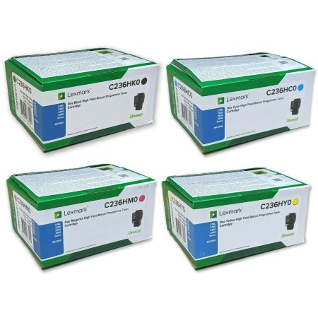 Genuine 4 Pack Lexmark high-capacity MC2425adw Toner Cartridges 1BK,1C,1M,1Y