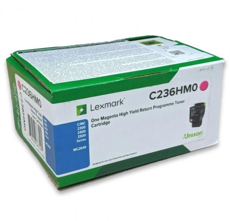 Genuine Lexmark C236HM0 Compatible Magenta high-capacity toner Cartridge 2.3K Print Yield