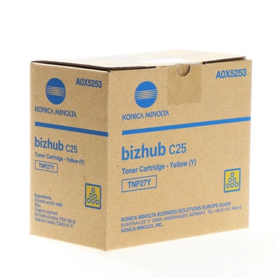 Konica Minolta Bizhub C25 Genuine Yellow Toner Cartridge TNP27Y A0X5293 - 6k Print Yield