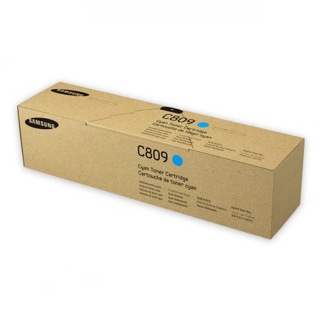 Genuine Samsung CLT-C809S Cyan Toner Cartridge - 15K Print Yield