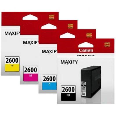 4 Pack Canon PGI2600 Genuine Ink Cartridges [1BK,1C,1M,1Y]