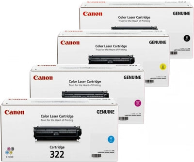 Genuine 4 Pack Canon CART322 Toner Cartridges [1BK,1C,1M,1Y]