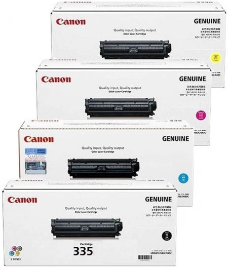 4 Pack Canon CART335CL CART335ML CART335YL CART335BKL Genuine Toner Cartridges [1BK,1C,1M,1Y]