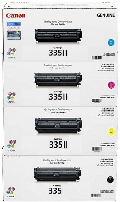 4 Pack Canon CART335II Genuine Toner Cartridges [1BK,1C,1M,1Y]