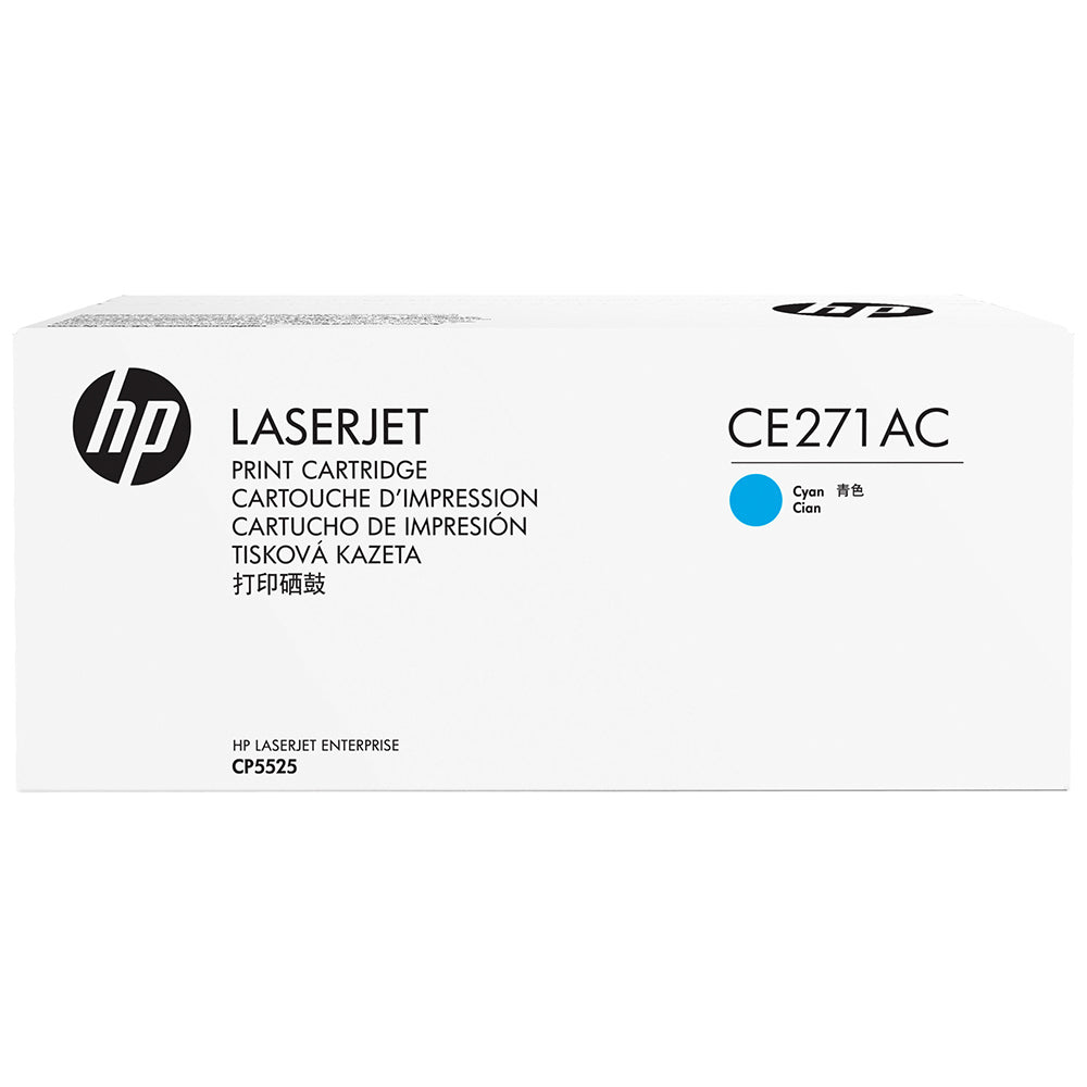 Genuine HP 650A CE271AC cyan toner cartridge white contract box 13,500 Print