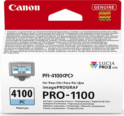 Genuine Canon PFI-4100 Photo Cyan Ink Cartridge 80m