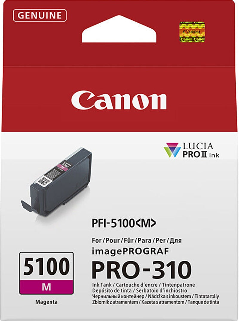 Genuine Canon PFI-5100M Magenta Ink Cartridge 14.4m