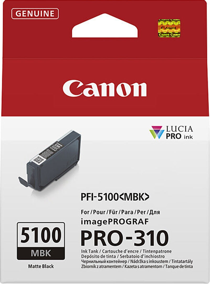 Genuine Canon PFI-5100MBK Matte Black Ink Cartridge 14.4m