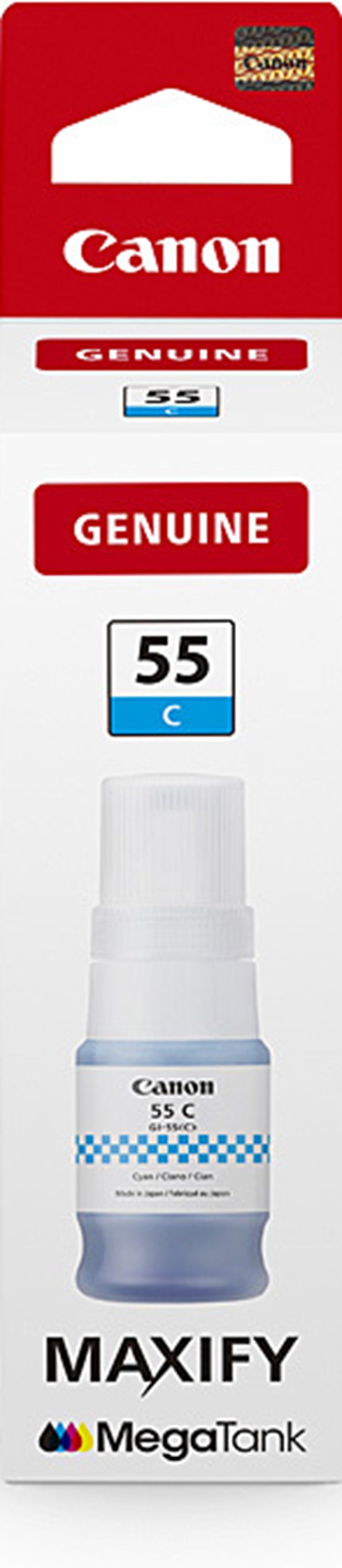 Genuine Canon GI55C Cyan Ink Bottle 3,000 Print