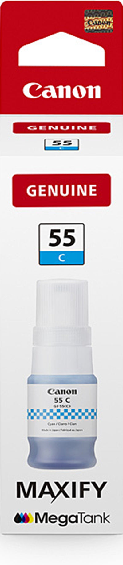 Genuine Canon GI55C Cyan Ink Bottle 3,000 Print