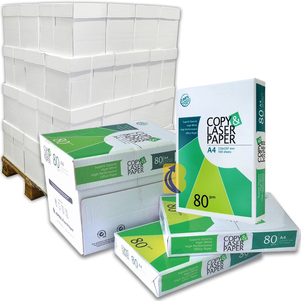 Pallet of 225 Reams A4 Copy Laser Paper 500 Sheets/Rea