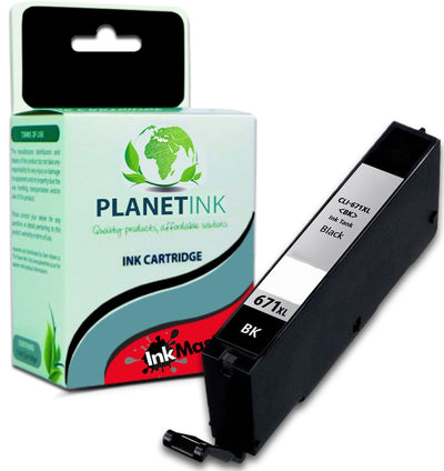Canon CLI671XLBK Black Compatible Ink Cartridge  4425 Print