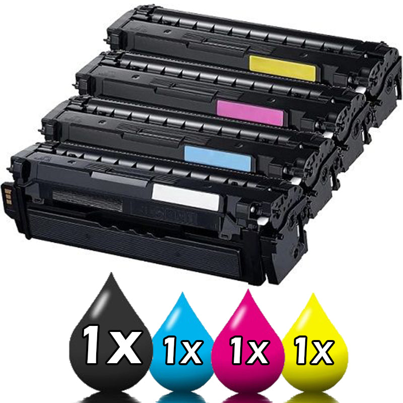 4 Pack Samsung CLT-503L Compatible Toner Cartridges [1BK,1C,1M,1Y]