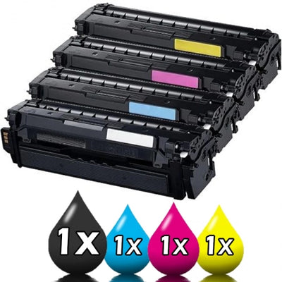 4 Pack Samsung CLT-503L Compatible Toner Cartridges [1BK,1C,1M,1Y]