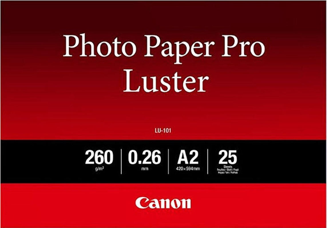 Canon A2 Luster Photo Paper LU101A2 25 Sheets/Pack