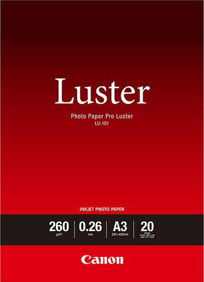 Canon A3 Luster Photo Paper LU101A3 20 Sheets/Pack
